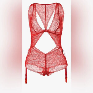 Red Lingerie Teddy. Snap Crotch NWOT